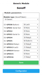 Tasmota GPIO-Konfiguration
